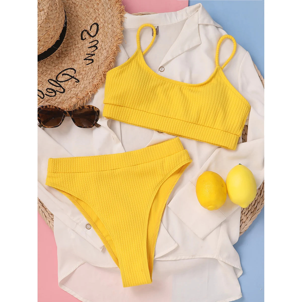 Women High Waisted Bikini Set Swimsuit