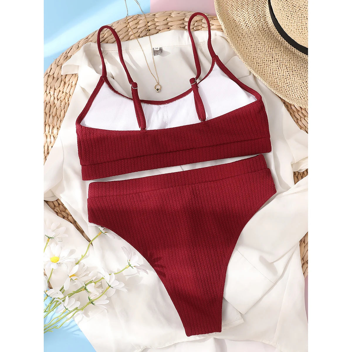 Women High Waisted Bikini Set Swimsuit