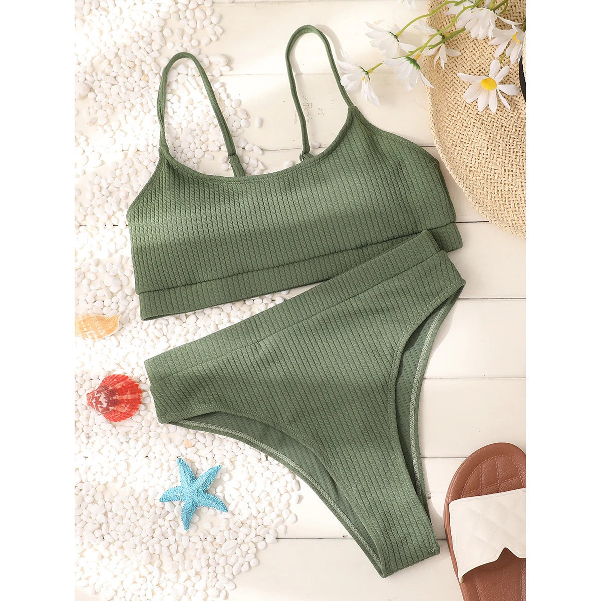 Women High Waisted Bikini Set Swimsuit