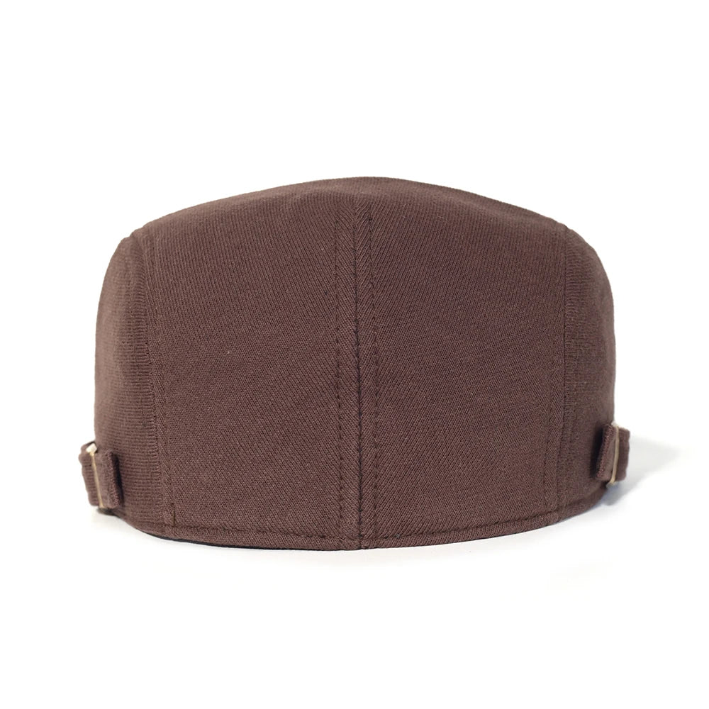 Cotton Adjustable Newsboy Caps Men Woman Casual Beret Flat Ivy Cap Soft Solid Color Driving Cabbie Hat Unisex Black Gray Hats