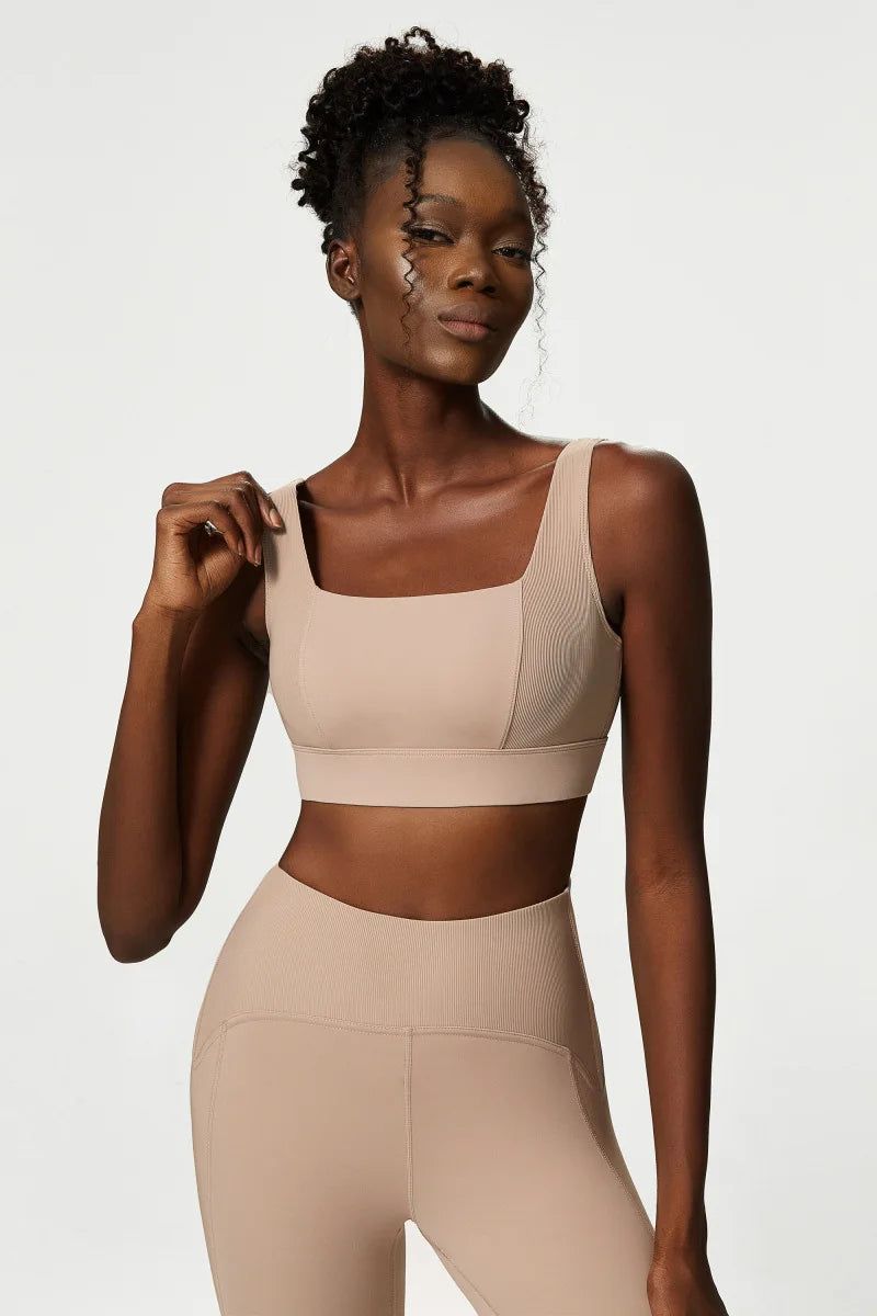 Women Sexy Sports Underwear Breathable Soft Nylon Gym Yoga Bra Running Crop Tops With Fixed Chest Pads Female Workout Clothing