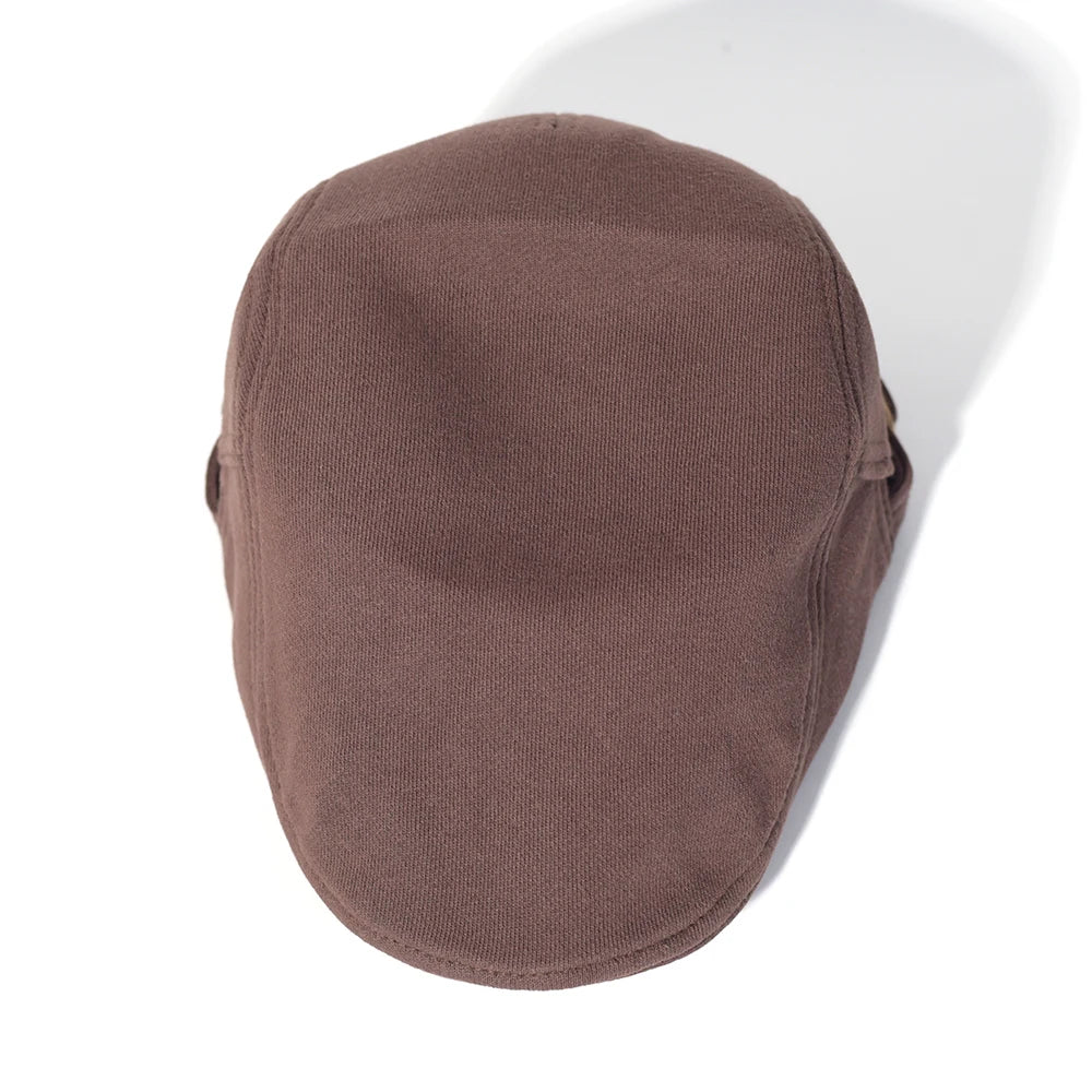 Cotton Adjustable Newsboy Caps Men Woman Casual Beret Flat Ivy Cap Soft Solid Color Driving Cabbie Hat Unisex Black Gray Hats