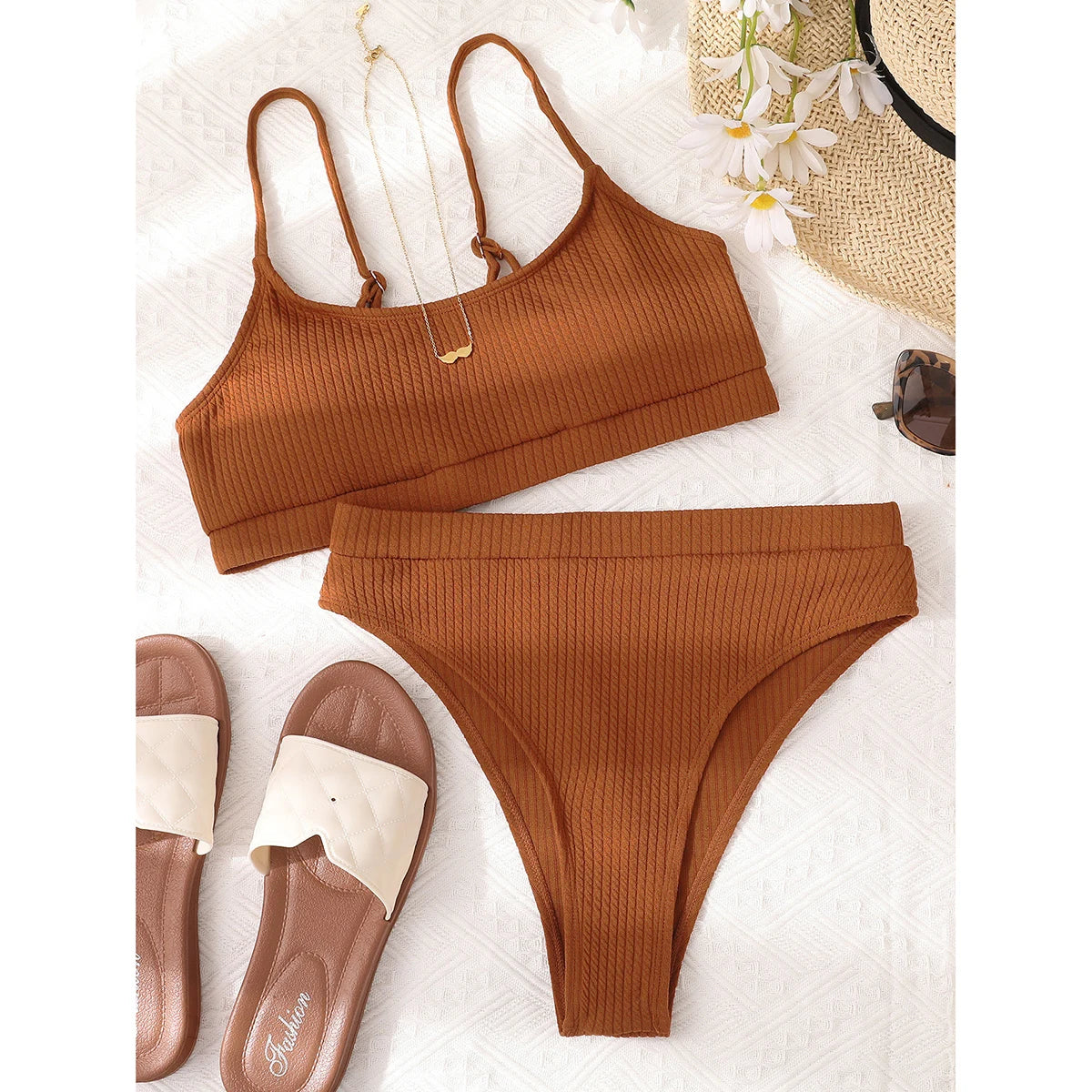 Women High Waisted Bikini Set Swimsuit