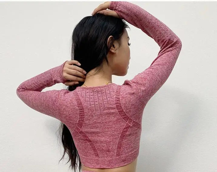 2020 New Active Wear Sets Women Workout Clothes Gym Wear Tracksuits Yoga Jogging Track Outfit Legging Long Sleeves Shirts Suits