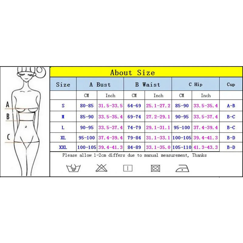 Women Swimsuit Bikini High Waisted Swimming Suit Beachwear Swimsuit