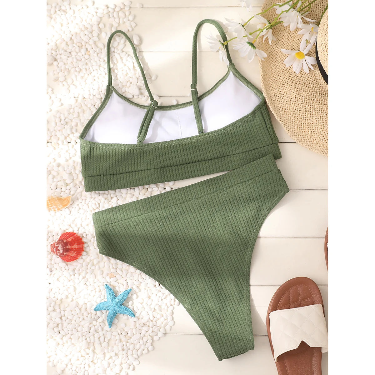 Women High Waisted Bikini Set Swimsuit