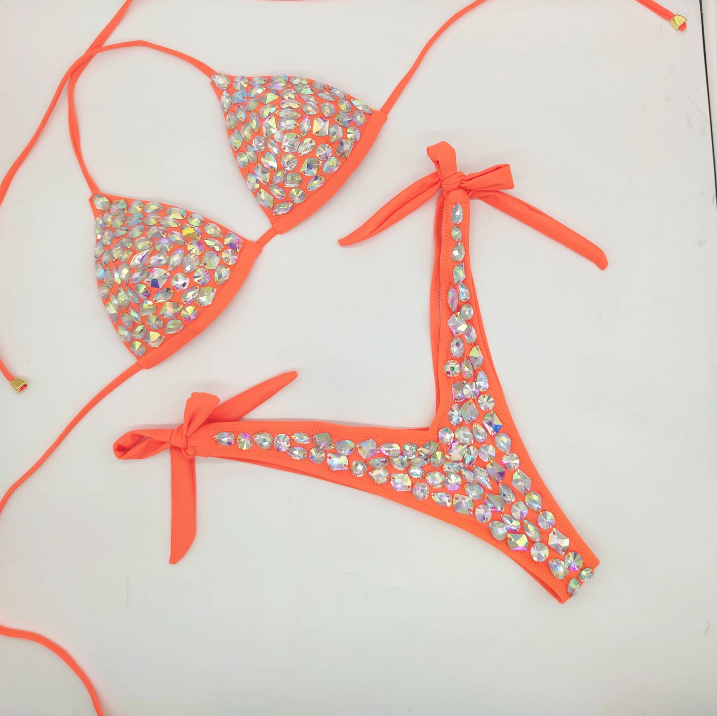 2020 venus vacation new style diamond bikini set bandage open swimwear push up rhinestone bling stones swimsuit sexy women swim