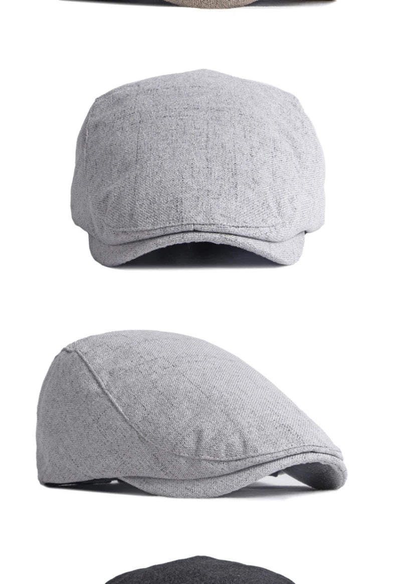 HT3668 Berets New Spring Summer Hat Caps for Men Women Cotton Linen Flat Cap Artist Painter Beret Hat Male Female Beret Cap