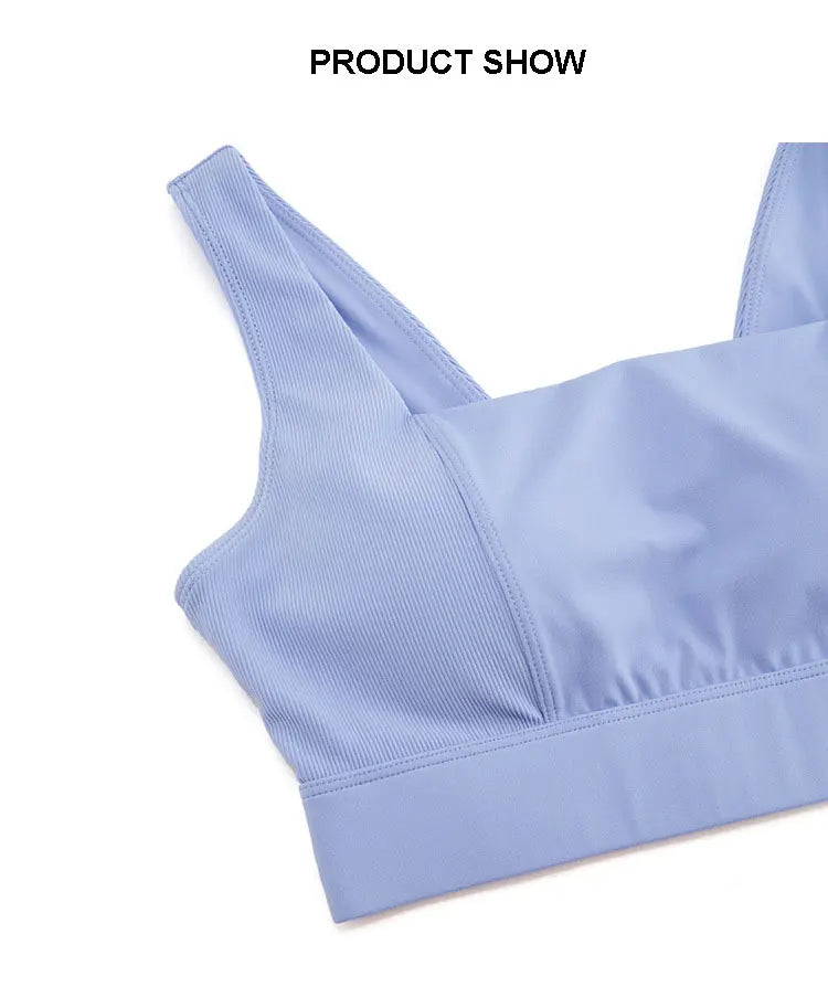 Women Sexy Sports Underwear Breathable Soft Nylon Gym Yoga Bra Running Crop Tops With Fixed Chest Pads Female Workout Clothing