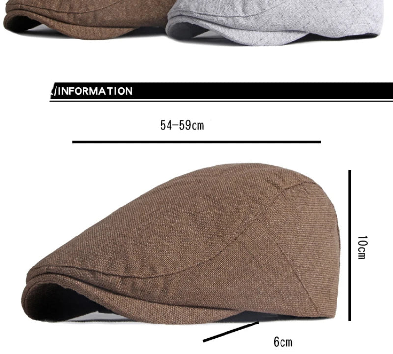 HT3668 Berets New Spring Summer Hat Caps for Men Women Cotton Linen Flat Cap Artist Painter Beret Hat Male Female Beret Cap