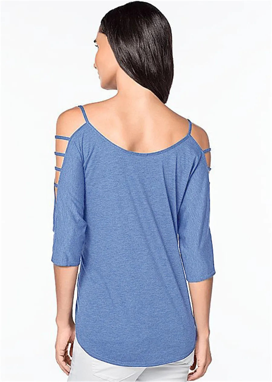 Ladies Casual Off Shoulder t-Shirt