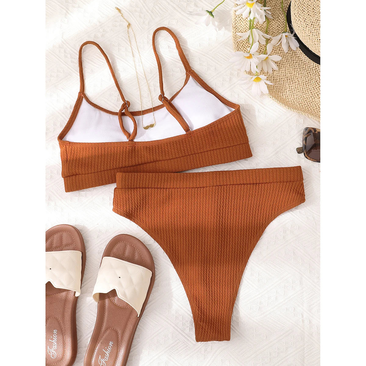 Women High Waisted Bikini Set Swimsuit