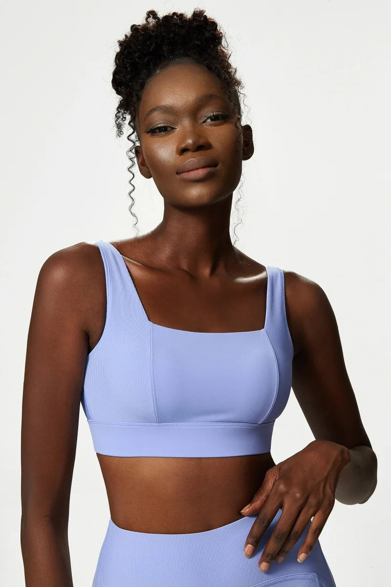 Women Sexy Sports Underwear Breathable Soft Nylon Gym Yoga Bra Running Crop Tops With Fixed Chest Pads Female Workout Clothing