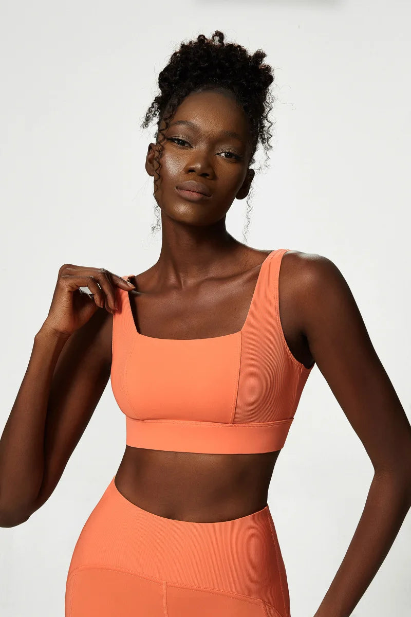 Women Sexy Sports Underwear Breathable Soft Nylon Gym Yoga Bra Running Crop Tops With Fixed Chest Pads Female Workout Clothing