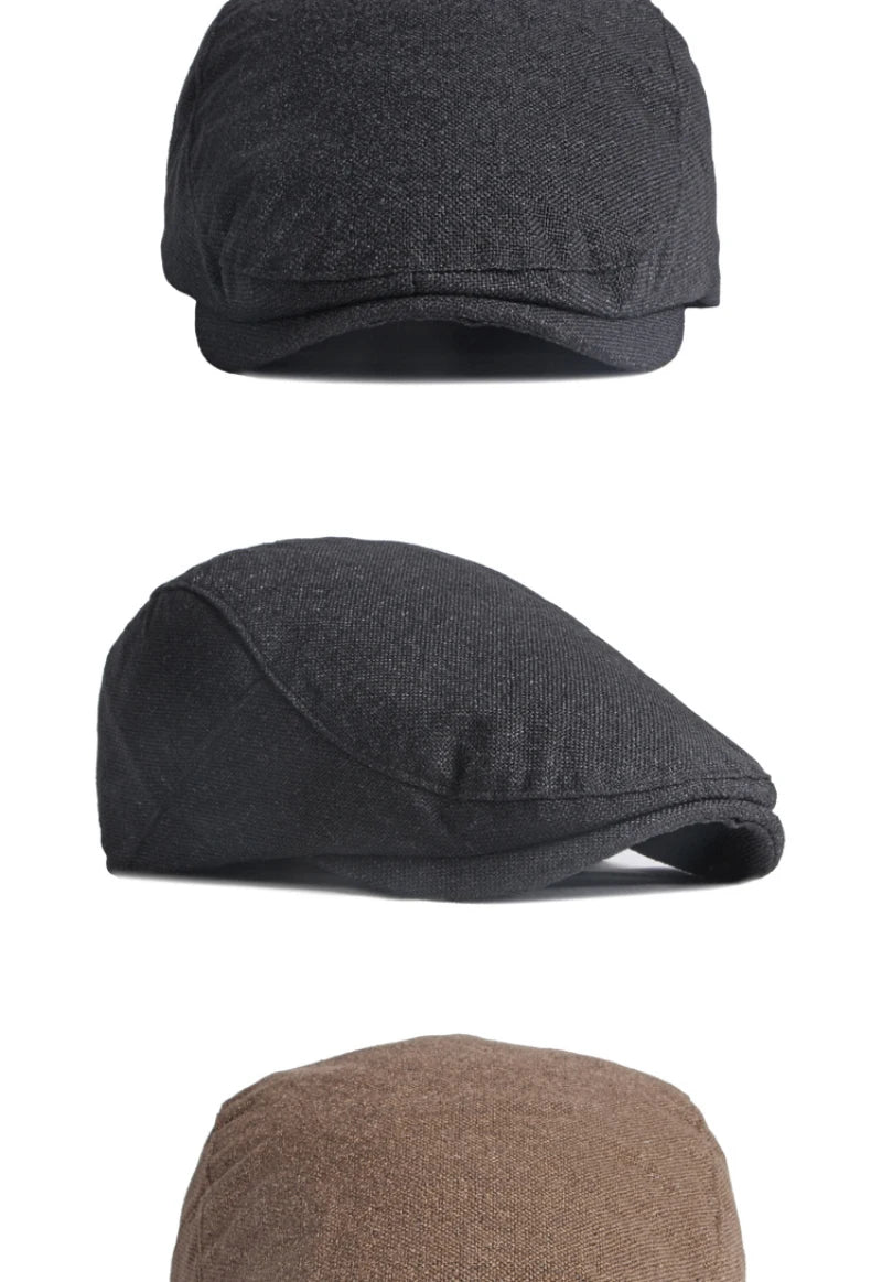 HT3668 Berets New Spring Summer Hat Caps for Men Women Cotton Linen Flat Cap Artist Painter Beret Hat Male Female Beret Cap
