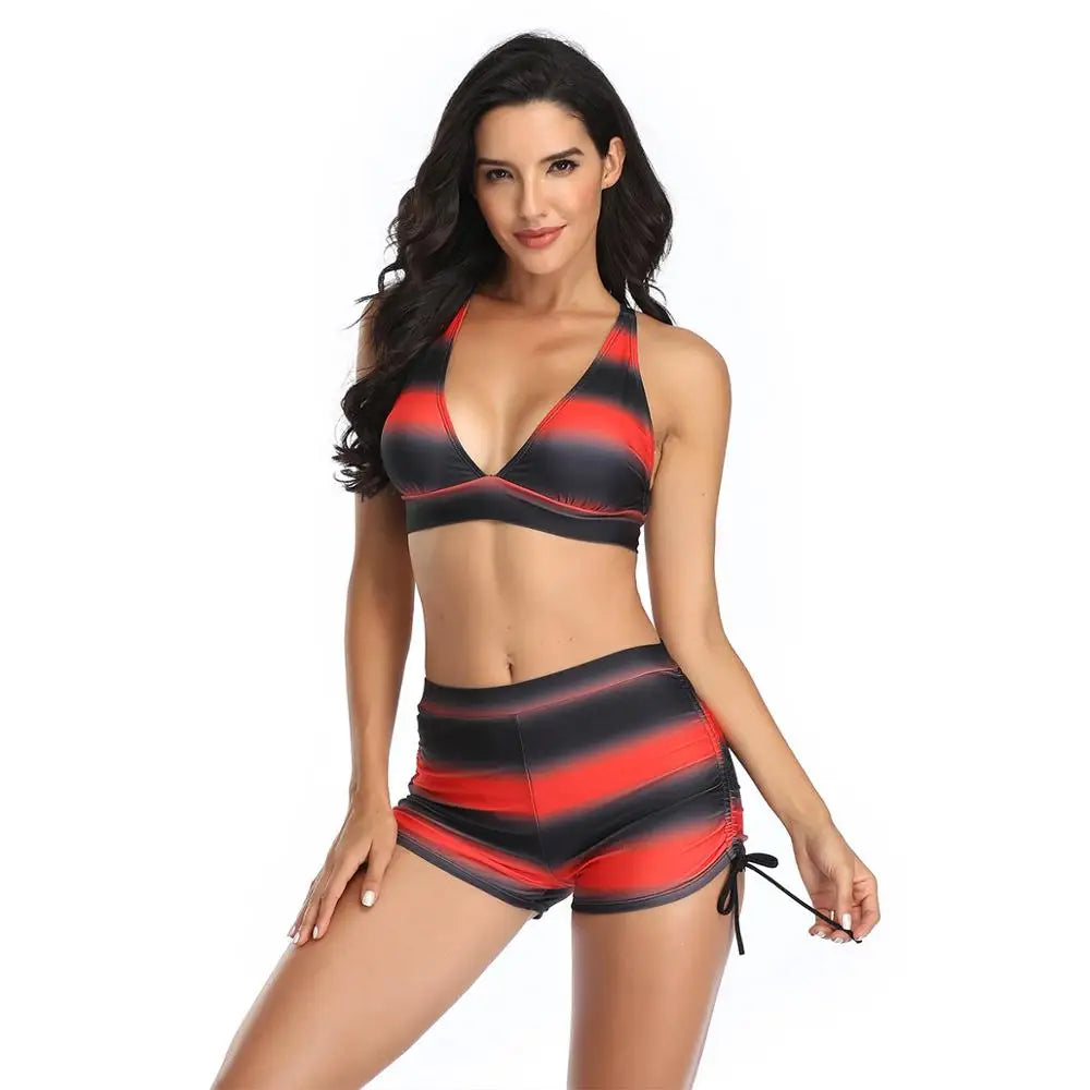 Women's Swimsuit 2-piece sports vest with shorts