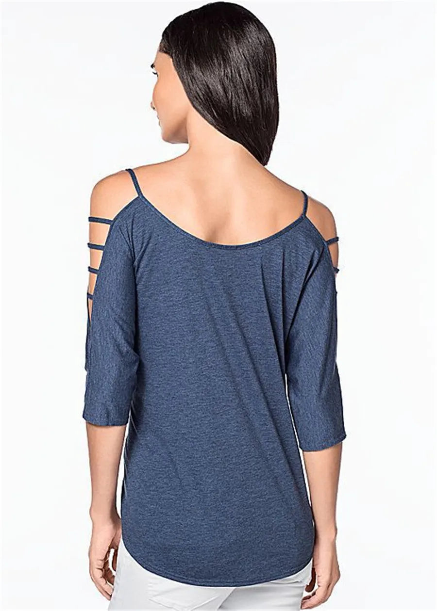 Ladies Casual Off Shoulder t-Shirt