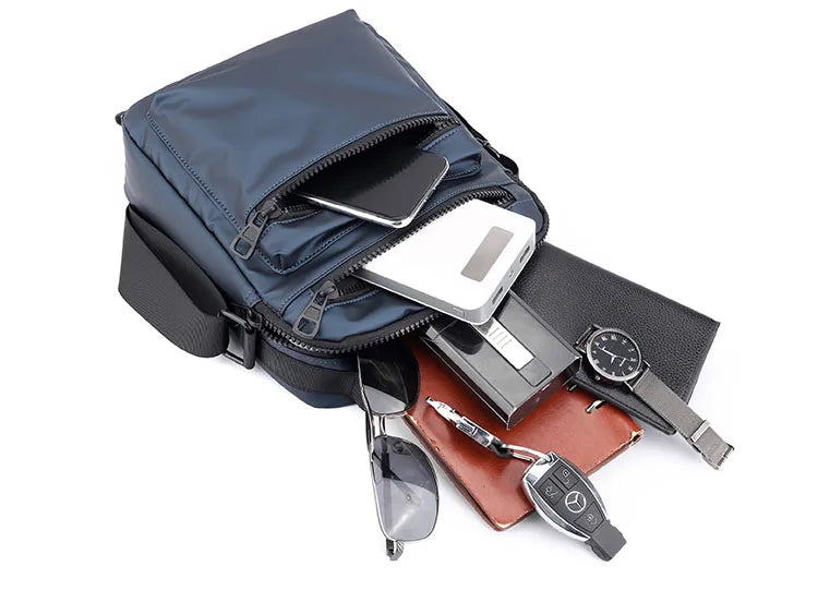 Man Classic Messenger Bag Men's Multifunction Shoulder Sling Pack Nylon Business Crossbody Flap Male Simple Handbags