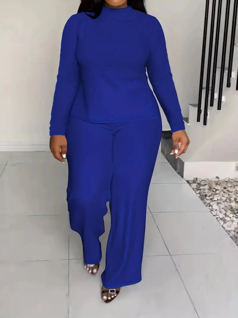 2 Piece Women Sets 2025 New Arrival Plus Size Spring Autumn Matching Sets Top And Pants Suits Outfits Oversized Clothing