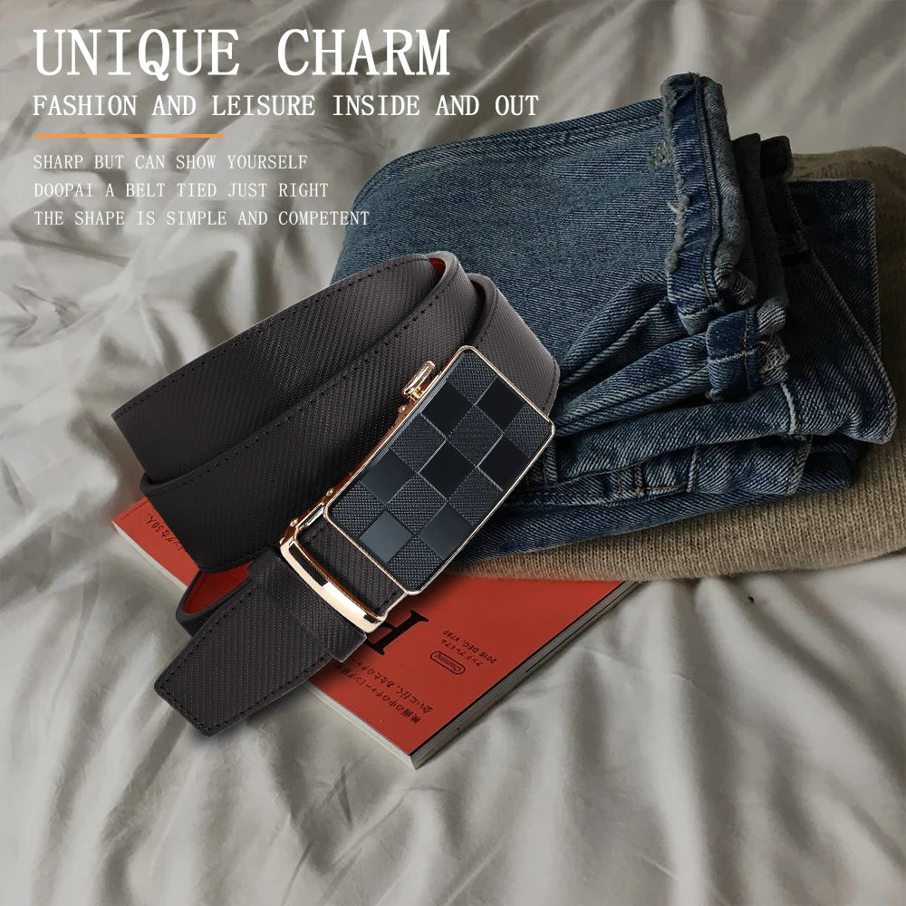 Mens Belts Metal Automatic Buckle Famous Brand Belt Men Quality Genuine Luxury Leather Belt for Men Famous 115 125 150 135cm