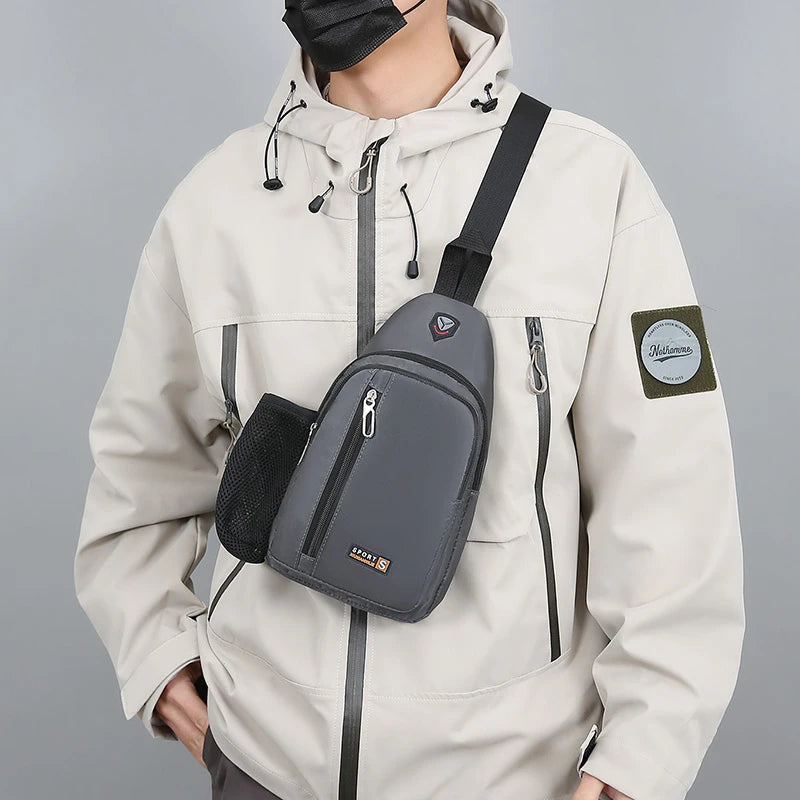 New Casual Breast Bag Travel Crossbody Bag Fashion Shoulder Bag Multifunctional Large Capacity Crossbody Bag for Men and Women