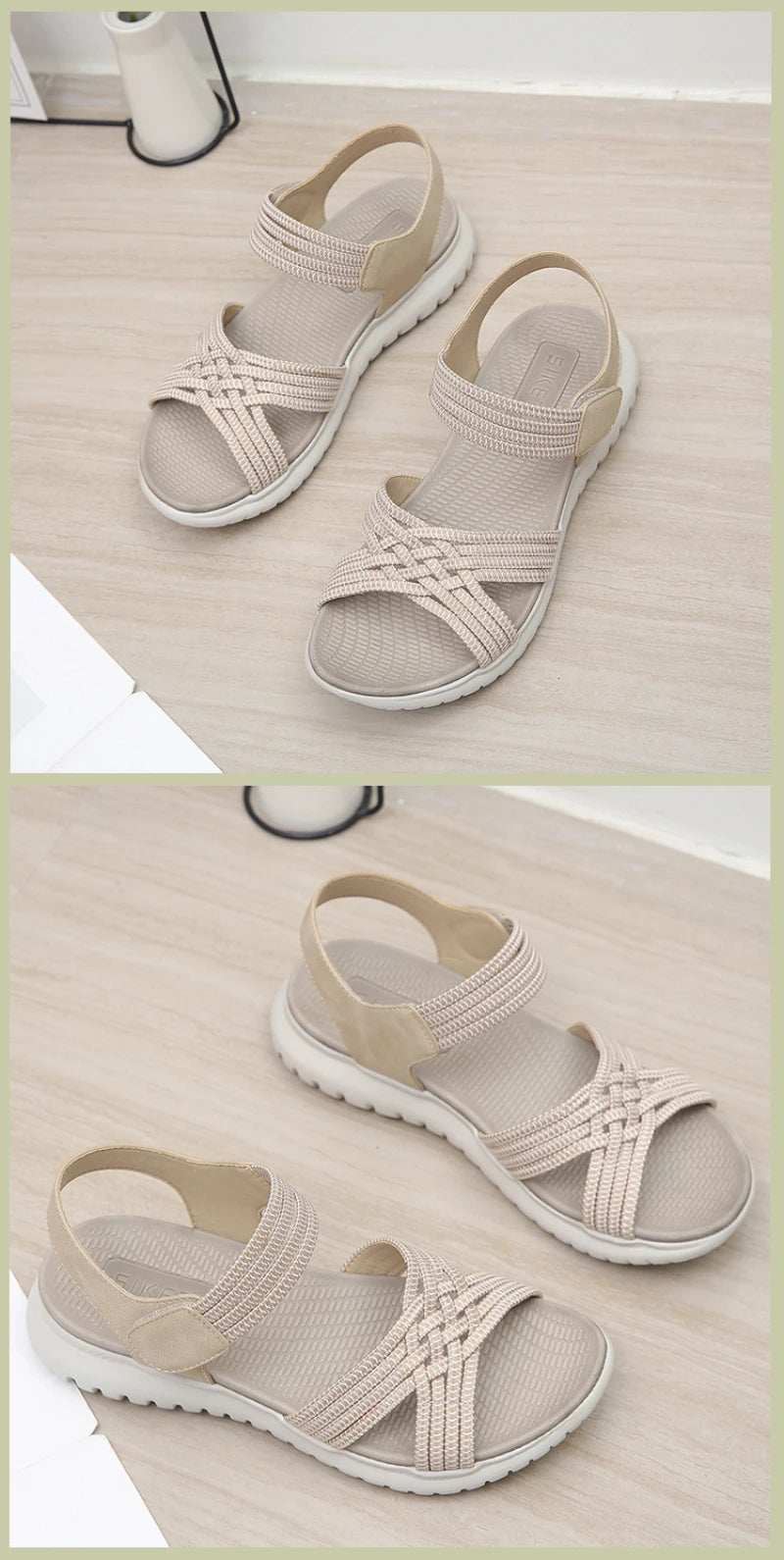 2025 Summer New Sandals For Women Light Sports Style Comfortable Rubber Large Size Woven Shoes Versatile Breathable Casual