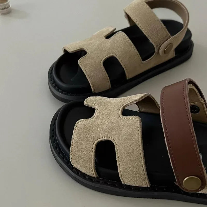 2025 Children's Summer Style Wide Face Thick Bottom Outdoor Casual Slippers for Girls Sandals for Boys Beach Shoes