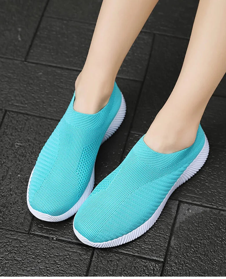 Breathable Flats Elastic Flat Shoes For Women Sneakers