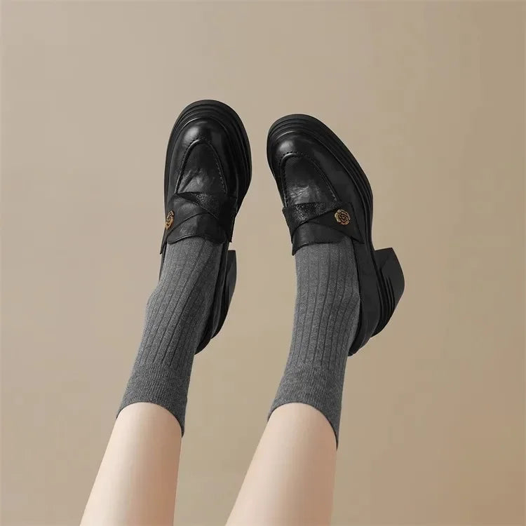 Women High Heel Causal Loafers