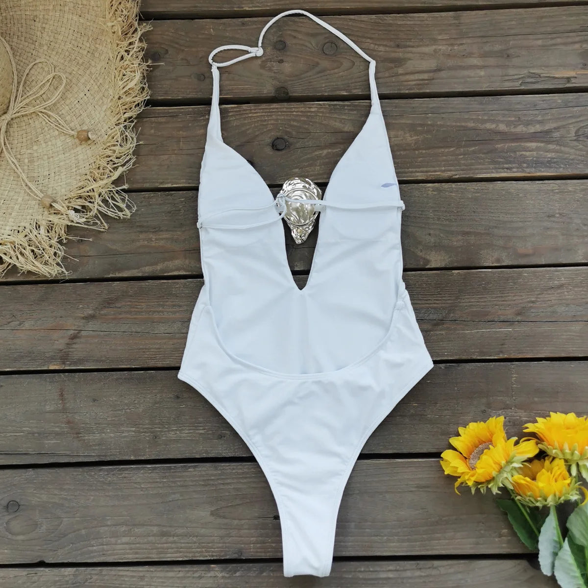 Women Swimsuit with Skirt Backless Swimwear Female Holiday Beachwear