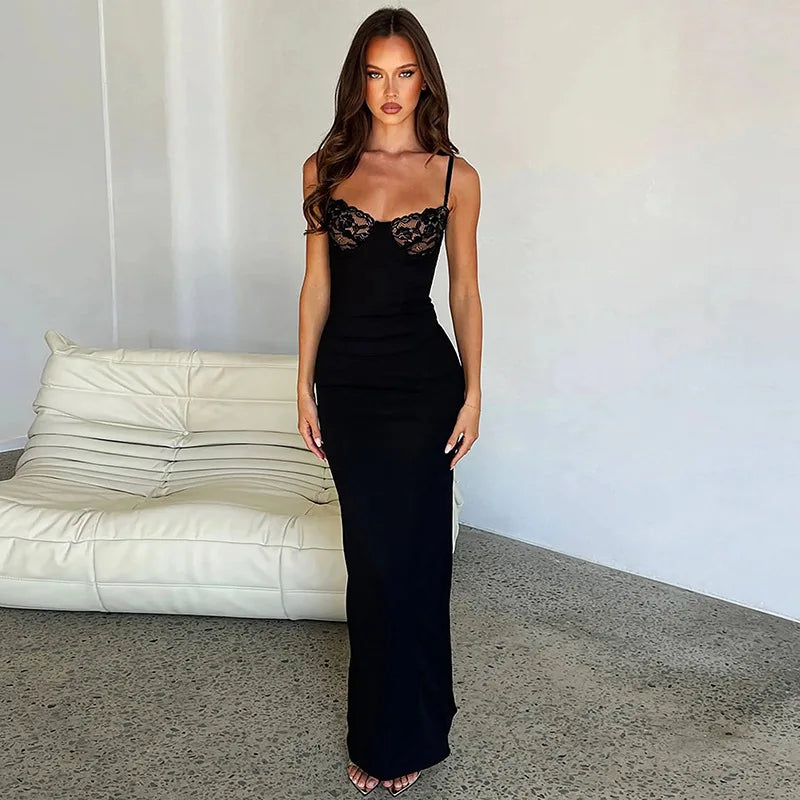 Lace Trim Sexy Backless Party Club Birthday Dress