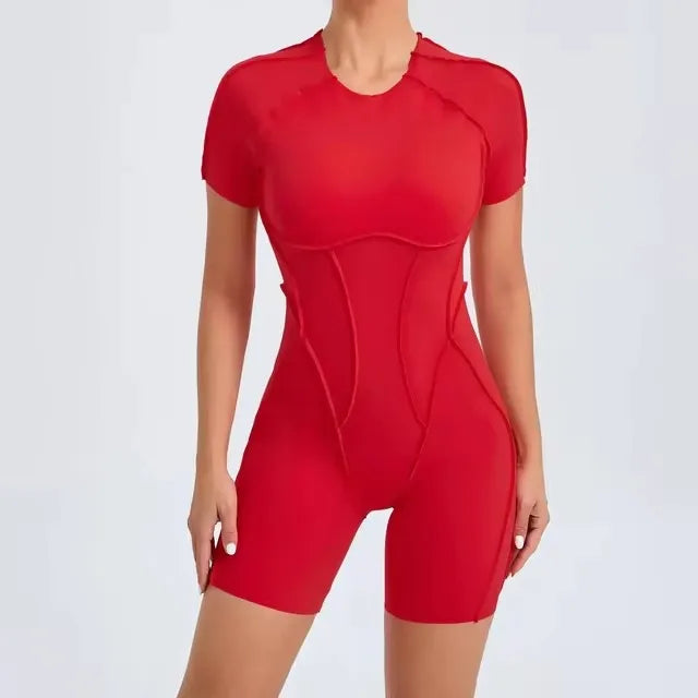 Yoga Suit Fitness Athletic Wear Yoga Set One-Piece Sexy Women Gym Jumpsuit Sportswear Sportswear Women's Clothing Gym Kit Blue