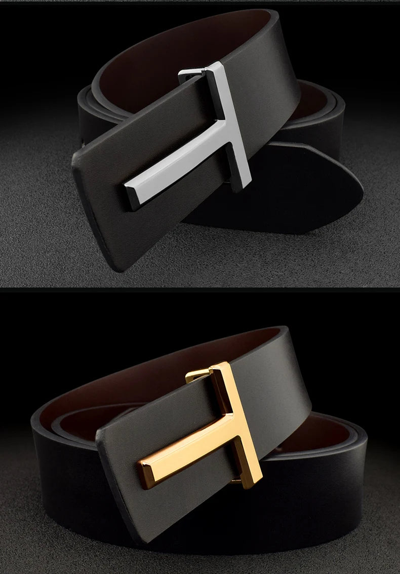 2023 new luxury high quality letter slide buckle designer belts men genuine leather famous brand 3.8cm Cowksin ceinture homme