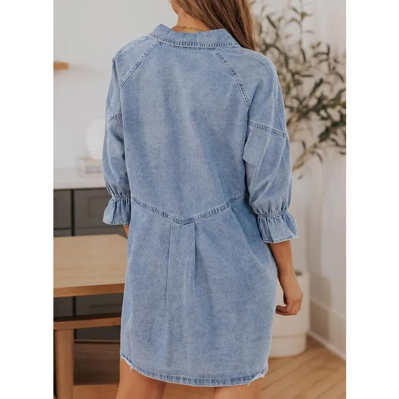 Women's Denim Shirt Dress