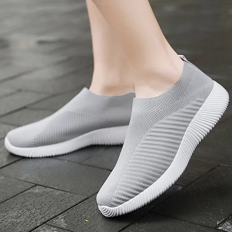 Breathable Flats Elastic Flat Shoes For Women Sneakers