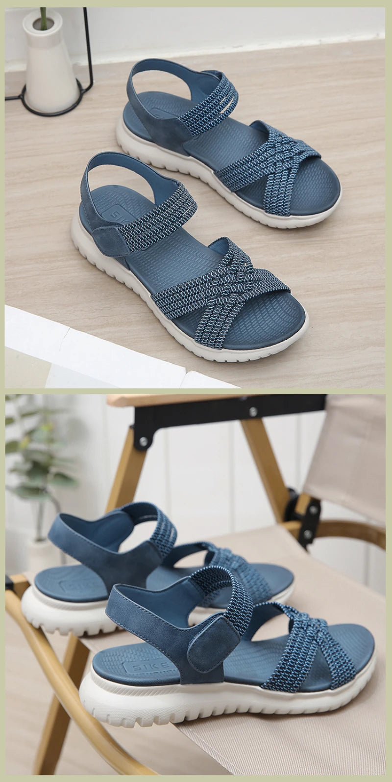 2025 Summer New Sandals For Women Light Sports Style Comfortable Rubber Large Size Woven Shoes Versatile Breathable Casual