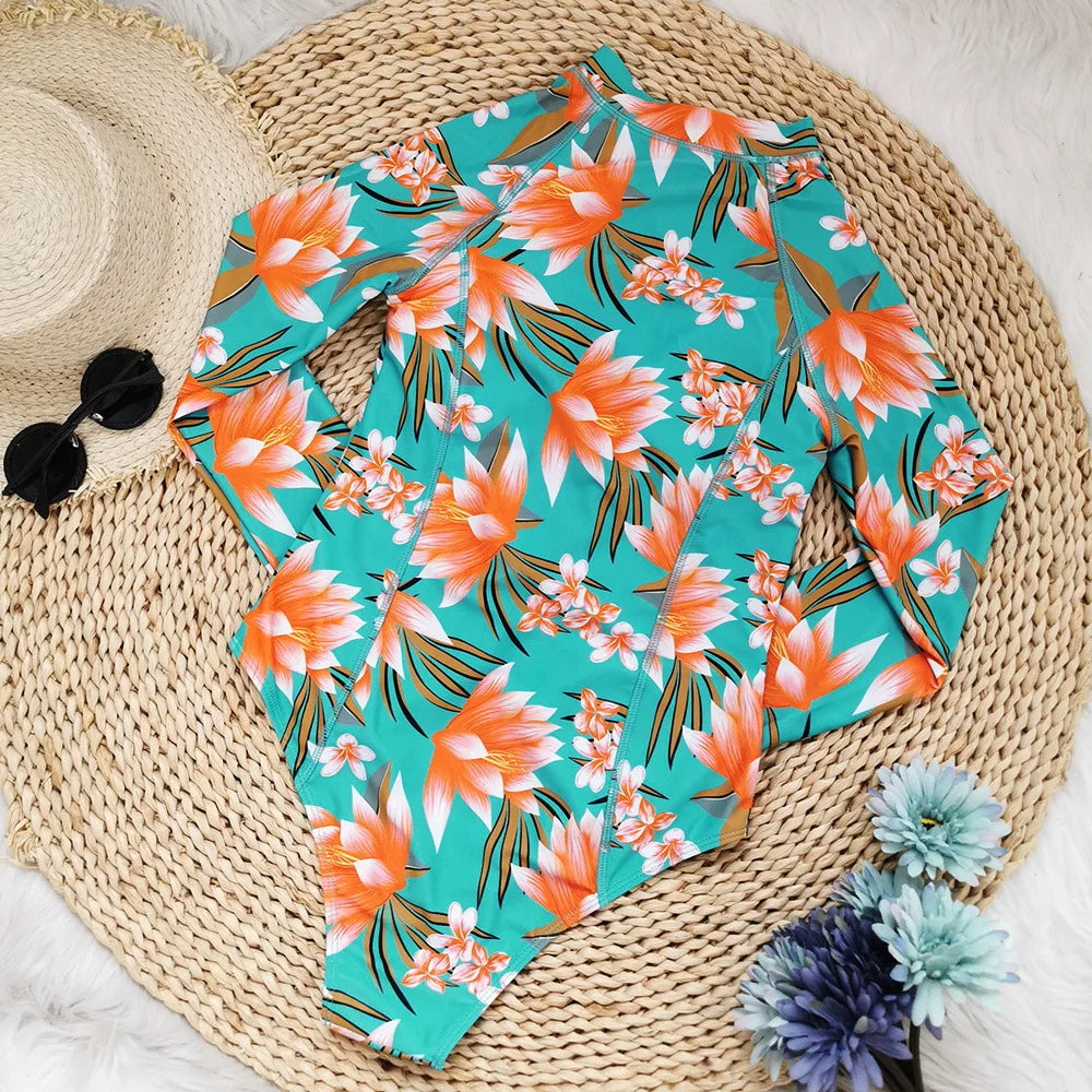 Women Surfing Two Piece Swimsuit
