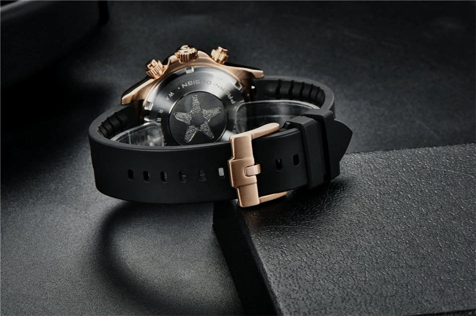 PAGANI DESIGN 40MM V2 Men Quartz Watches Sapphire Retro Chronograph Stainless Steel Waterproof Watch Men Relogio Masculino