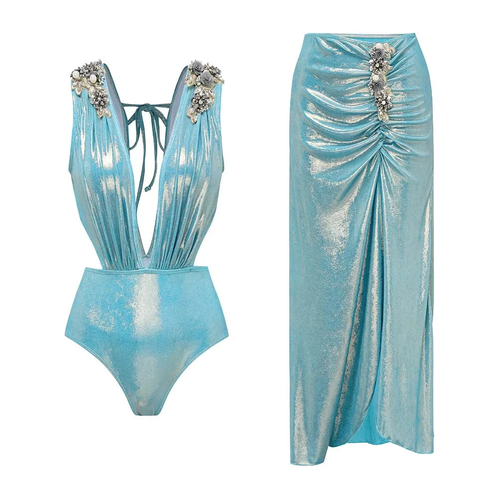Bikini Bodysuit Swimwear Women Beachwear Holiday Bikini Cover Ups Outfits