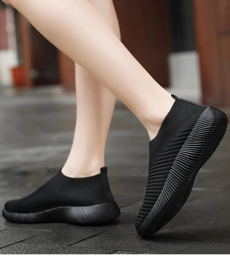 Breathable Flats Elastic Flat Shoes For Women Sneakers