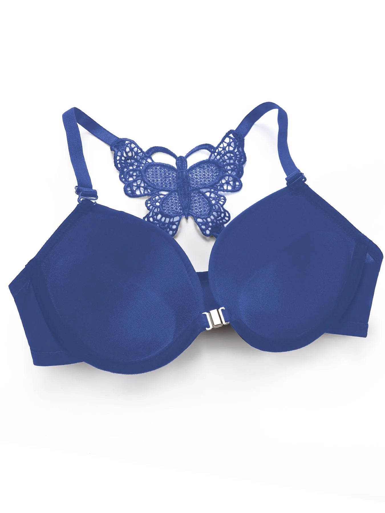 Hot selling 2-piece set of sexy red front button braissere beautiful back butterfly fashion bra push up women's set A2120