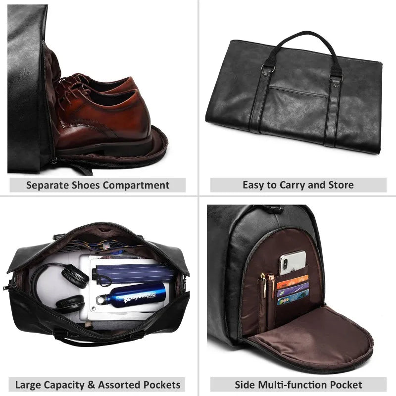 Carry on Garment Bags for Travel Garment Duffle Bag Mens Suit Bags with Shoe Compartment Waterproof for Business Husband Gifts