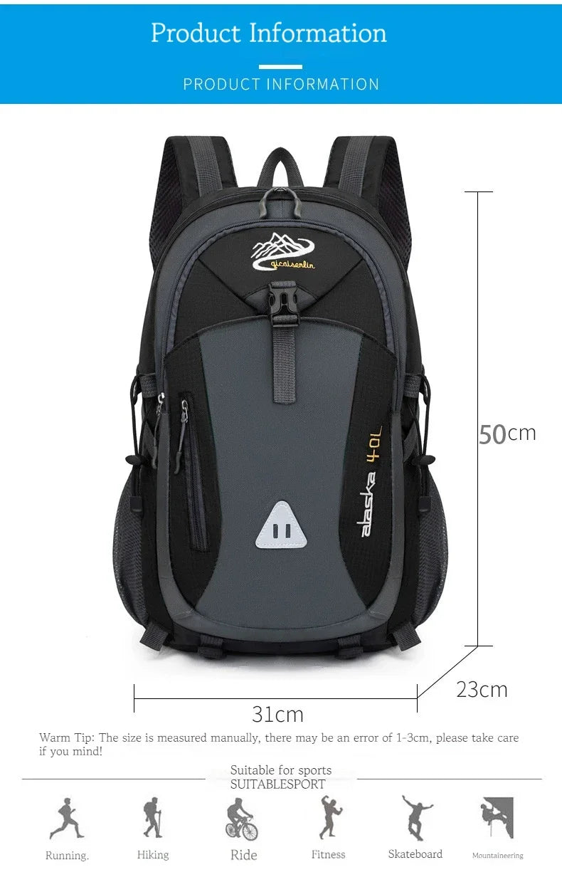 Men Backpack Nylon Waterproof Men Casual Outdoor Travel Backpack Hiking Camping Mountaineering Backpack Sports Bag Women