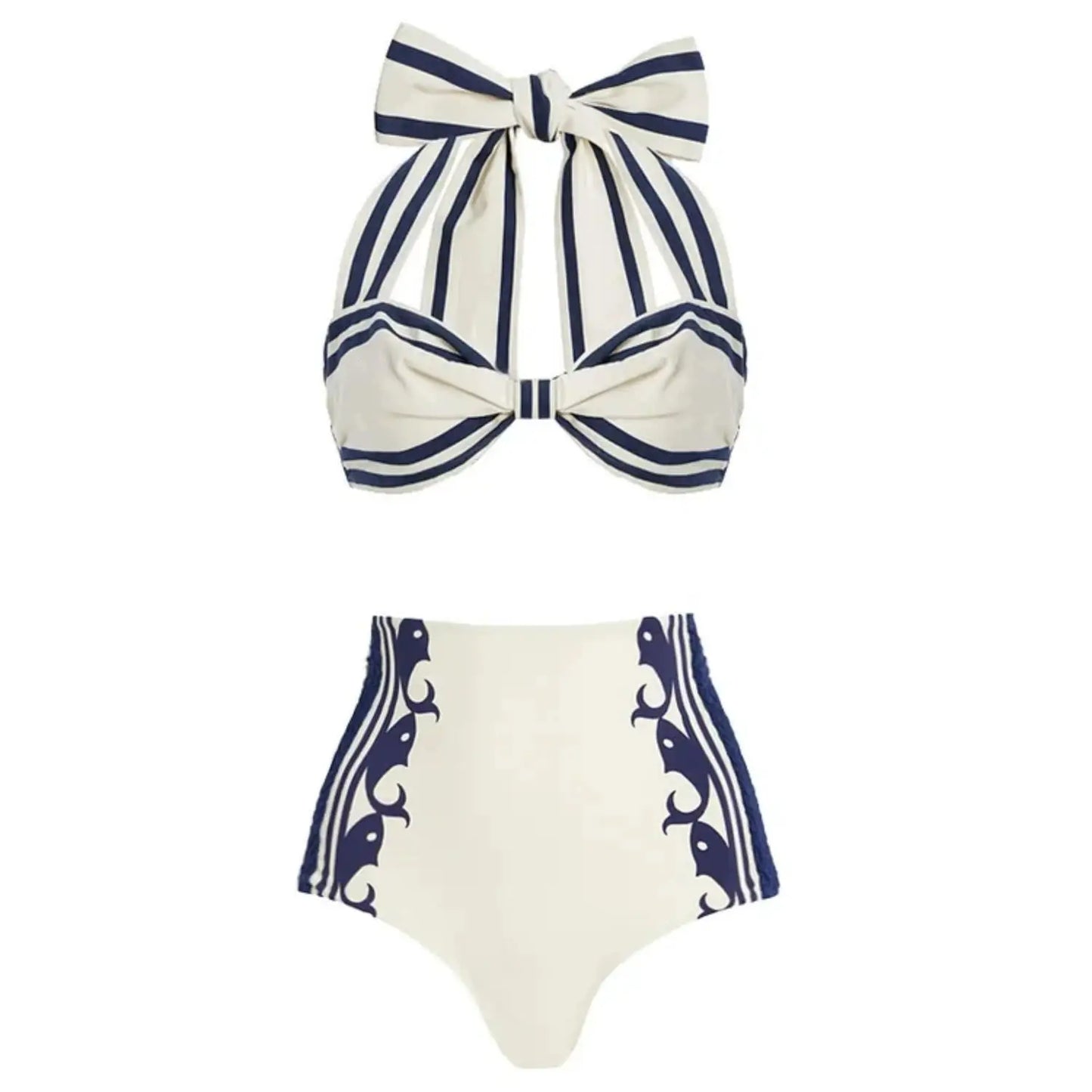 2Pcs Swimsuit with Long Skirt Sexy Women Bikini Beachwear