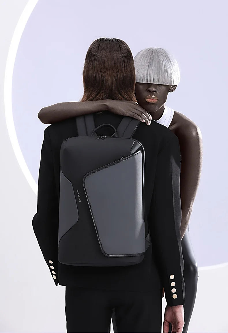 BANGE Business Backpack with External USB Port Anti Splashing Water Travel Backpack