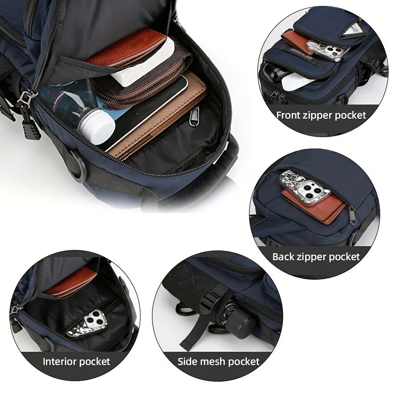 Men's Chest Bag Multifunctional Molle Waist Pack Travel Lightweight Handbag Outdoor Hiking Cycling Crossbody Bag Large Rig Pouch