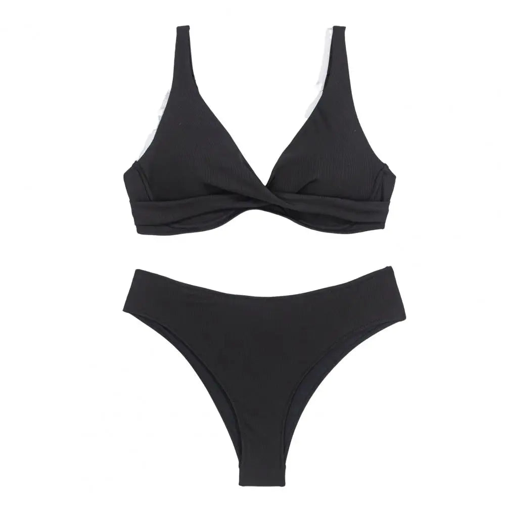 Sexy Summer Beachwear for Women Quick Drying Solid Color