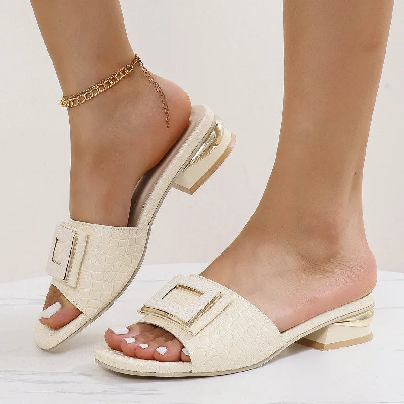 Women High Heel Slippers Summer
