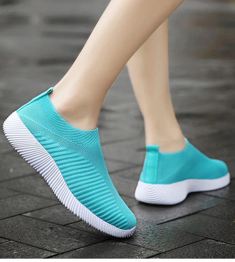 Breathable Flats Elastic Flat Shoes For Women Sneakers