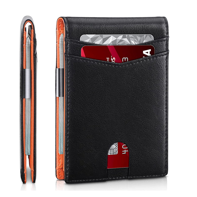 Rfid Microfier Leather Luxury Men Wallets Money Bag Slim Thin Man Card Holder Wallet for Men Short Purse Male Vallet Billfold